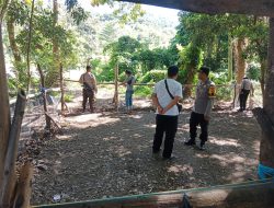 Polsek Telluwanua Polres Palopo Bubarkan Sabung Ayam