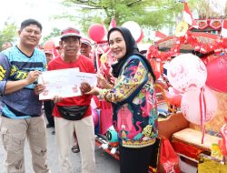 AKBP Safi”I Nafsikin Menggelar Lomba Sepeda Dan Becak Hias Untuk Memeriahkan HUT Kemerdekaan Republik Indonesia Yang Ke 79