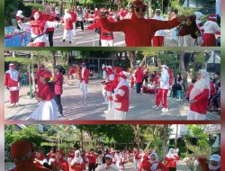 Jalan Santai dan Senam Sehat dalam Rangka Memperingati HUT RI ke -79 di Perumahan Griya Antang Harapan Makassar