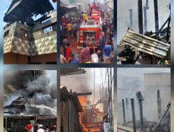 Terjadi Kebakaran di Kelurahan Gusung, Kecamatan Ujung Tanah; sebanyak 17 Rumah warga terbakar. 