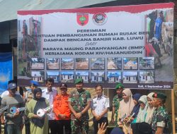 Dandim 1403/Palopo Resmikan Bantuan Pembangunan 8 Unit Rumah Kepada Korban Banjir di Kab. Luwu*