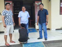 Terduga Pelaku Tindak Pidana Berinisial BR 22 Tahun. Aiptu Ismail Langsung Menangkap Pelaku Di Jalan Dr Ratulangi Kota Palopo