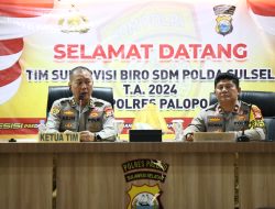 Polres Palopo Mengadakan Kegiatan Giat Supervisi Dari Biro Sumber Daya Manusia