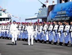 Pangdam XIV/Hsn Hadiri Upacara dan Syukuran HUT Ke-79 TNI Angkatan Laut di Lantamal VI Makassar