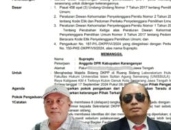 Pelantikan Prasetya Adi Saputra Anggota DPRD Karanganyar Diduga Cacat Hukum