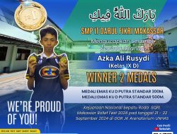Murid SMPIT Darul Fikri Makassar Raih Dua Medali Emas di Kejuaraan Nasional Sepatu Roda 2024