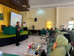 Prajurit dan Persit Kodim 1313/Phw Menerima Pembinaan Mental Dari Bintaljarahdam XIII/Mdk *
