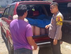 Pelaku Membawa Minuman Keras Jenis Ballo Di Bekuk Personil Polsek Wara Di Dalam Mobil Panter Merah plat DP. 1290 FD 
