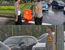 Kapolres Pelabuhan Makassar Turun Langsung Mengamankan Jalannya Kampanye Akbar Meskipun Diguyur Hujan