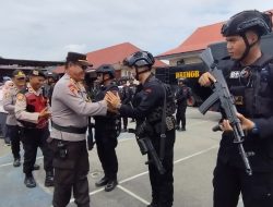 Apel Pelepasan BKO Brimob Batalyon D Pelopor Baebunta oleh Polres Palopo