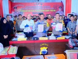 Kapolda Sulsel Pimpin Press Release Pengungkapan Kasus Pembuatan dan Peredaran Uang Palsu di Kabupaten Gowa*