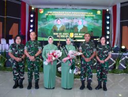 Pengukuhan Ny. Evi Suhardi sebagai Ibu Raksakarini Sri Sena Kodam XIII/Merdeka*