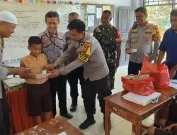 Kepala Sekolah SDN 35 Lamandu menyampaikan rasa terima kasih kepada Kapolres Palopo dan jajarannya