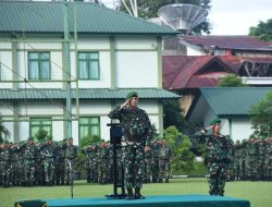 Inspektorat Kodam XIII/Mdk Pimpin Upacara 17-an Bulan Januari 2025 di Makodam*