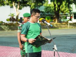 Apel Olahraga Bersama di Makodam XIV/Hsn, Letkol Awan Tekankan Pentingnya Kebaikan, Kesehatan, dan Keimanan*