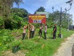 Sat Lantas Polres Keerom Polda Papua Gencar Pasang Spanduk Imbauan Tertib Berlalu Lintas