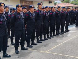 Kabag Ops AKP Rafli menyampaikan apresiasi atas kedatangan BKO Brimob