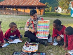 Program Si-IPAR Operasi Rasaka Cartenz 2025 Hadir Ajar Anak-anak Menulis dan Mengenal Huruf