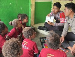 Hadirkan Semangat Belajar Satgas Si Ipar Polres Yahukimo Kembali Melakukan Kelas Ceria