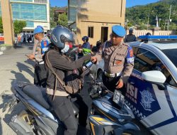 Bid Propam Polda Papua Gelar Ops Gaktibplin Kendaraan R2 dan R4 di Mako Lama Polda Papua