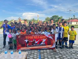 Meriahkan Hari Bhayangkara ke-79, Bhabinkamtibmas Polres Jayapura Gelar Pertandingan Sepak Bola Mini
