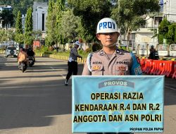 Bid Propam Polda Papua Gelar Ops Gaktibplin Pemeriksaan Kendaraan Anggota Di Mako Polda Papua