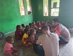 Hadirkan Semangat Belajar Satgas Si Ipar Polres Yahukimo Kembali Melakukan Kelas Ceria