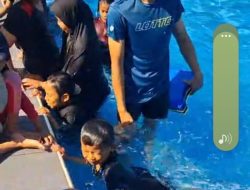 Murid SD Inpres Buttatianang II Makassar Ikuti Praktek Renang di Kolam Zidam XIV/HSN